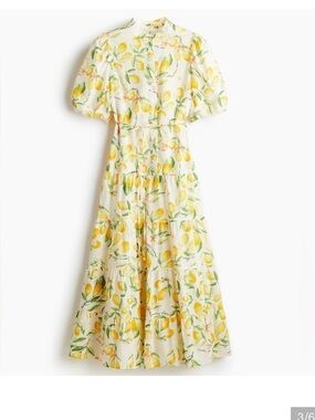 H & M lemon print cotton dress